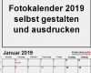 Fotokalender Vorlage 2019 Cool Fotokalender 2019 Als Pdf Vorlagen Zum Ausdrucken