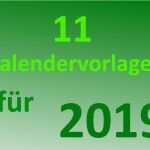 Fotokalender Vorlage 2019 Süß 11 Kostenlose Kalender Vorlagen Für 2019