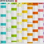 Fotokalender Vorlage 2019 Wunderbar Kalender 2019 Schweiz In Excel Zum Ausdrucken