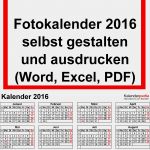 Fotokalender Vorlage Kostenlos Luxus Fotokalender 2016 Als Word Vorlagen Zum Ausdrucken Kostenlos