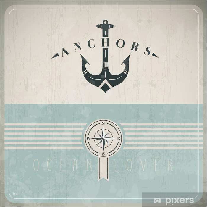 Fototapete Eigene Vorlage Inspiration Fototapete Vintage Design Vorlage Mit Anchor • Pixers