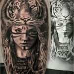 Frauengesicht Tattoo Vorlage Genial Tiger Tattoo Schwarz Weiße Zeichnung Frau Feder