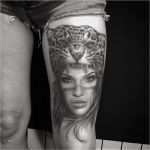 Frauengesicht Tattoo Vorlage Neu Jaguar Girl Tattoo