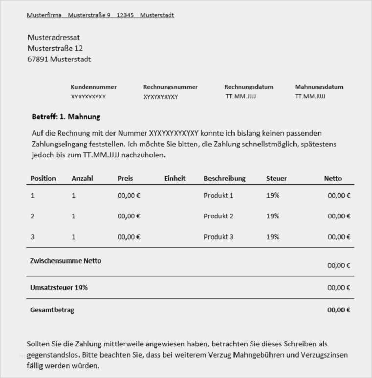 Freiberufler Angebot Vorlage Beste 1 Mahnung Für ...