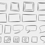 Freie Trauung Rede Vorlage Inspiration Hand Gezeichnete Rahmen Vektoren Und Sprechblasen Vektoren