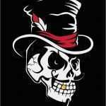 Friedhof Tattoo Vorlage Angenehm Schädel Im Zylinder Vektorgrafik