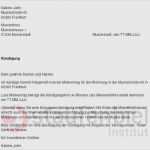 Fristgerechte Kündigung Vorlage Elegant Fristgerechte Kündigung Vorlage Elegant Kündigung