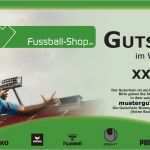 Fußball Gutschein Vorlage Einzigartig Gutschein Fussball Shop