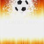 Fußball Plakat Vorlage Gut Fußball Banner Mit Dem Ball Auf Einem Roten Hintergrund