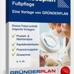 Fußpflege Flyer Vorlagen Cool Businessplan Fußpflege Von Gründerplan