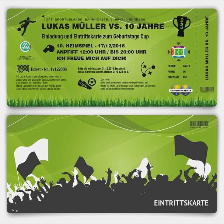Fussball Ticket Gutschein Vorlage Erstaunlich 192 Best Geburtstagseinladungen Images On Pinterest