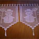 Gardinen Häkeln Vorlagen Erstaunlich 2 X Häkelgardine In Weiß Staunender Schneemann