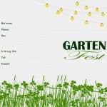 Gartenparty Einladung Vorlage Einzigartig German „garten Fest“ – Vol 1