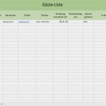 Gästeliste Hochzeit Vorlage Luxus Besucher Und Gästeliste