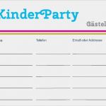 Gästeliste Vorlage Pdf Bewundernswert Kindergeburtstag Gästeliste Vorlage My Kinder Party Ecke