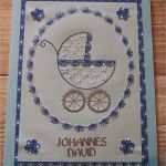 Geburt Karte Vorlage Wunderbar Fadengrafik Karte Zur Geburt Meines Neffen