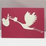 Geburtsanzeige Vorlage Genial Storch Karte