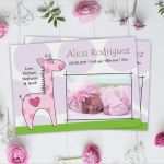 Geburtsanzeige Vorlage Schön Ausdruckbare Vorlage Baby Giraffe Tupfen Eine