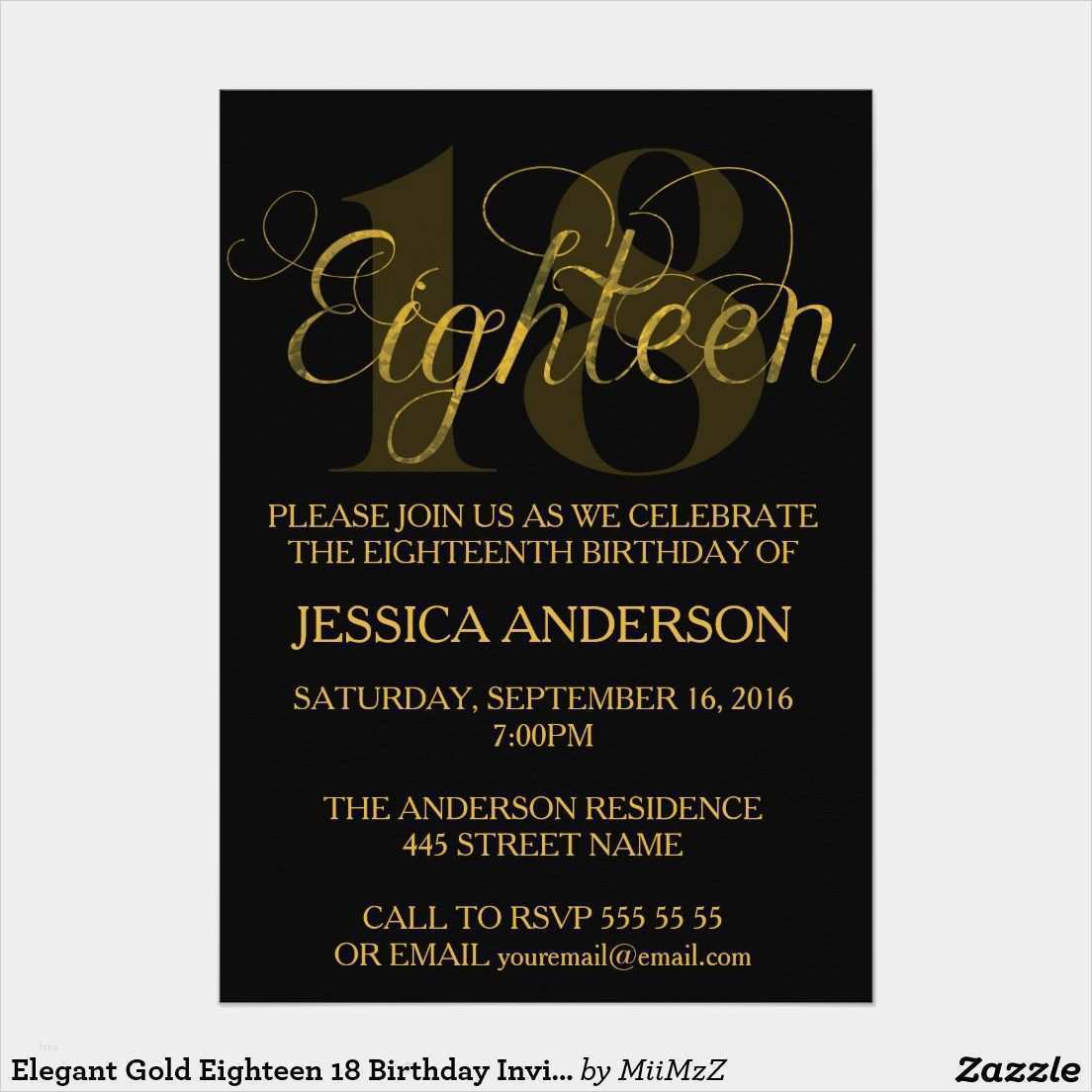 Geburtstagseinladung 18 Vorlagen Erstaunlich Geburtstagseinladung 18