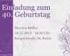 Geburtstagseinladung 40 Vorlagen Kostenlos Elegant Einladung Zum 40 Geburtstag Gratis Karten Vorlagen