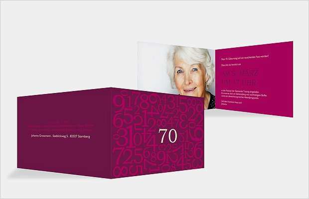 Geburtstagseinladung 70 Vorlagen Süß Einladung Zum 70 Geburtstag Einladungskarten Gestalten