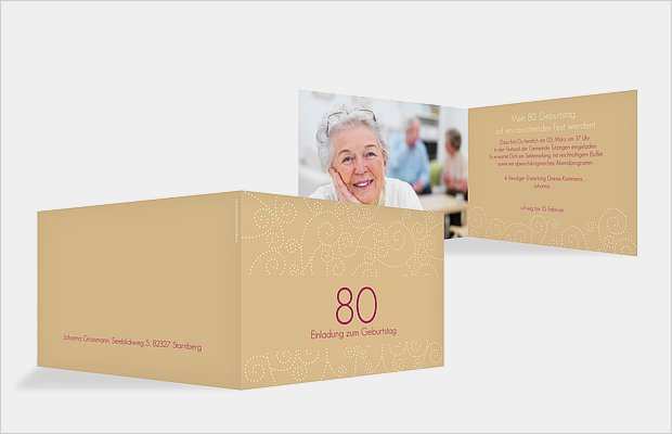 Geburtstagseinladung 80 Geburtstag Vorlage Genial Einladung Zum 80 Geburtstag Einladungskarten Gestalten