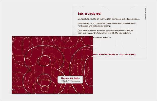 Geburtstagseinladung 80 Geburtstag Vorlage Schönste Einladung 80 Geburtstag &quot;gepunktet&quot;