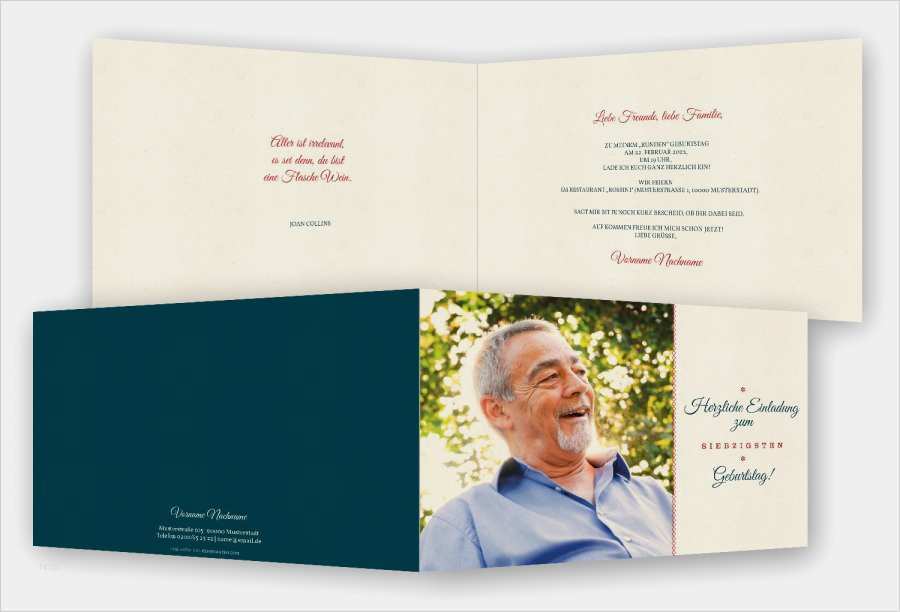 Geburtstagseinladung 80 Vorlage Elegant Vorlage Einladungskarte 70 Geburtstag