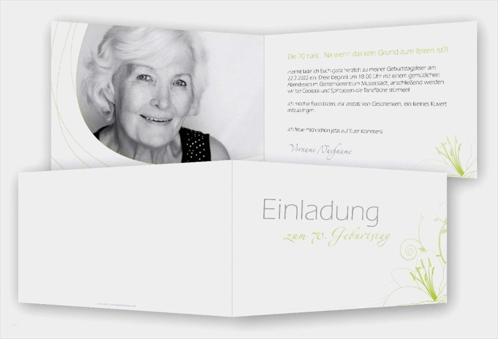 Geburtstagseinladung 80 Vorlage Fabelhaft Einladung Zum 70 Geburtstag