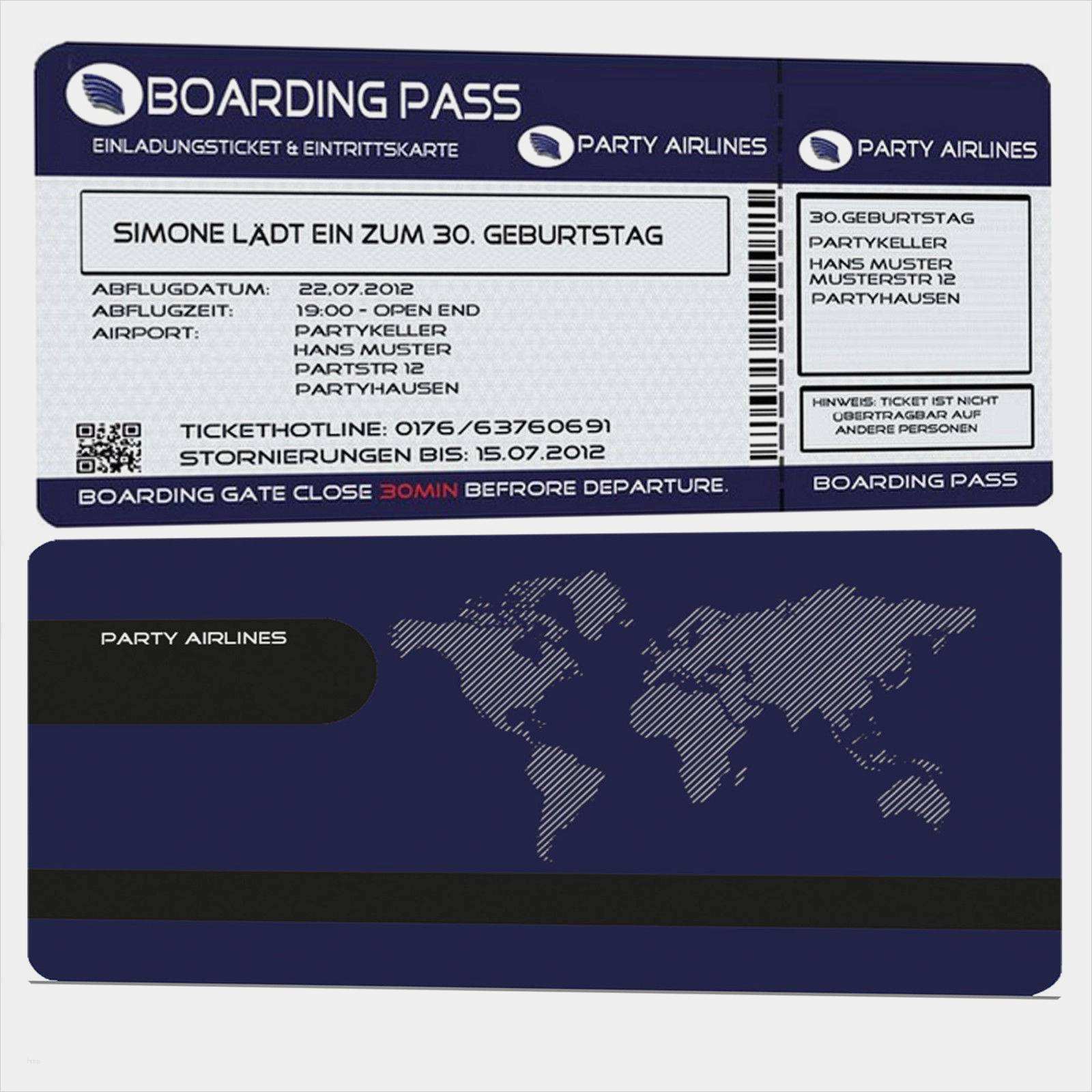 Geburtstagseinladung Boarding Pass Vorlage Best Of Einladung Zum 60 Geburtstag