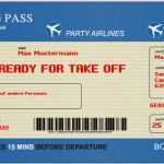 Geburtstagseinladung Boarding Pass Vorlage Bewundernswert Einladungskarten Als Flugticket Zum Geburtstag Ticket
