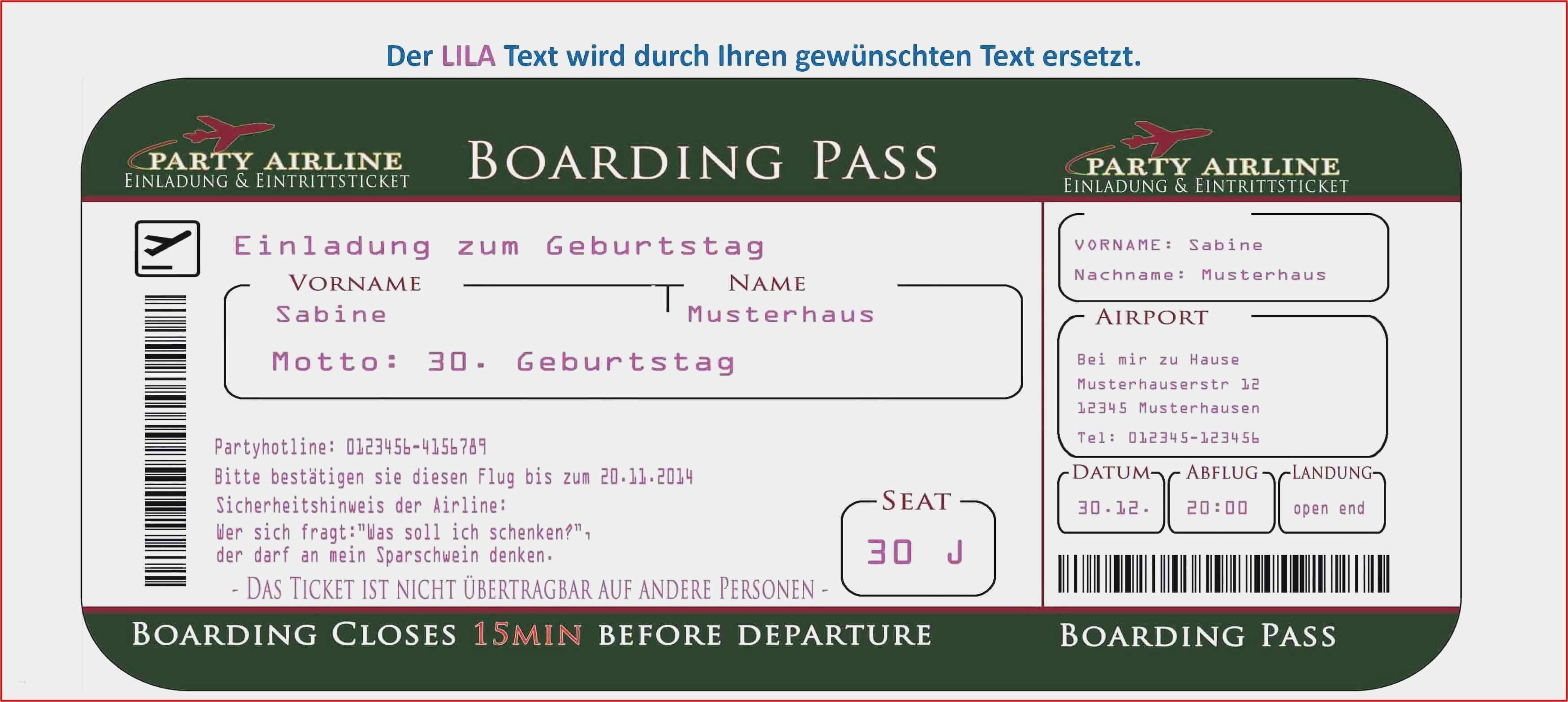 Geburtstagseinladung Boarding Pass Vorlage Wunderbar Boarding Pass Einladung Vorlage Kostenlos