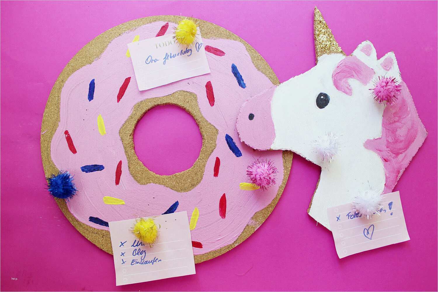 Geburtstagseinladung Einhorn Vorlage Cool Diy Pinnwand Für Den Schreibtisch Selber Machen Donut