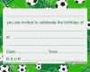 Geburtstagseinladung Fussball Vorlagen Angenehm Einladungskarten FuŸball Selber Basteln