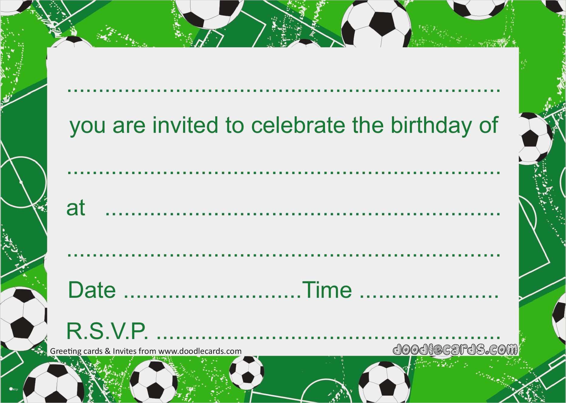 Geburtstagseinladung Fussball Vorlagen Angenehm Einladungskarten FuŸball Selber Basteln