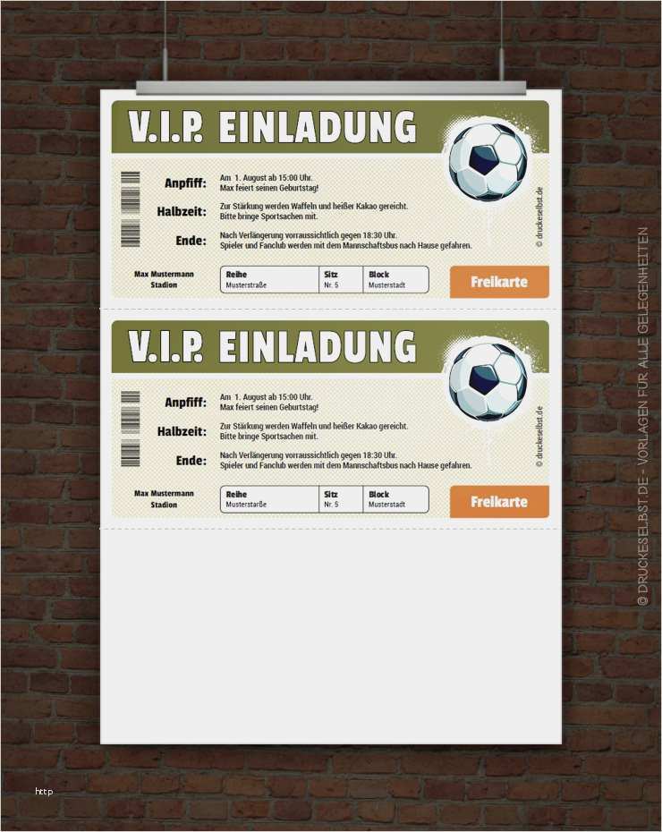 Geburtstagseinladung Fussball Vorlagen Inspiration Drucke Selbst Kostenloses Vip Fussball Ticket
