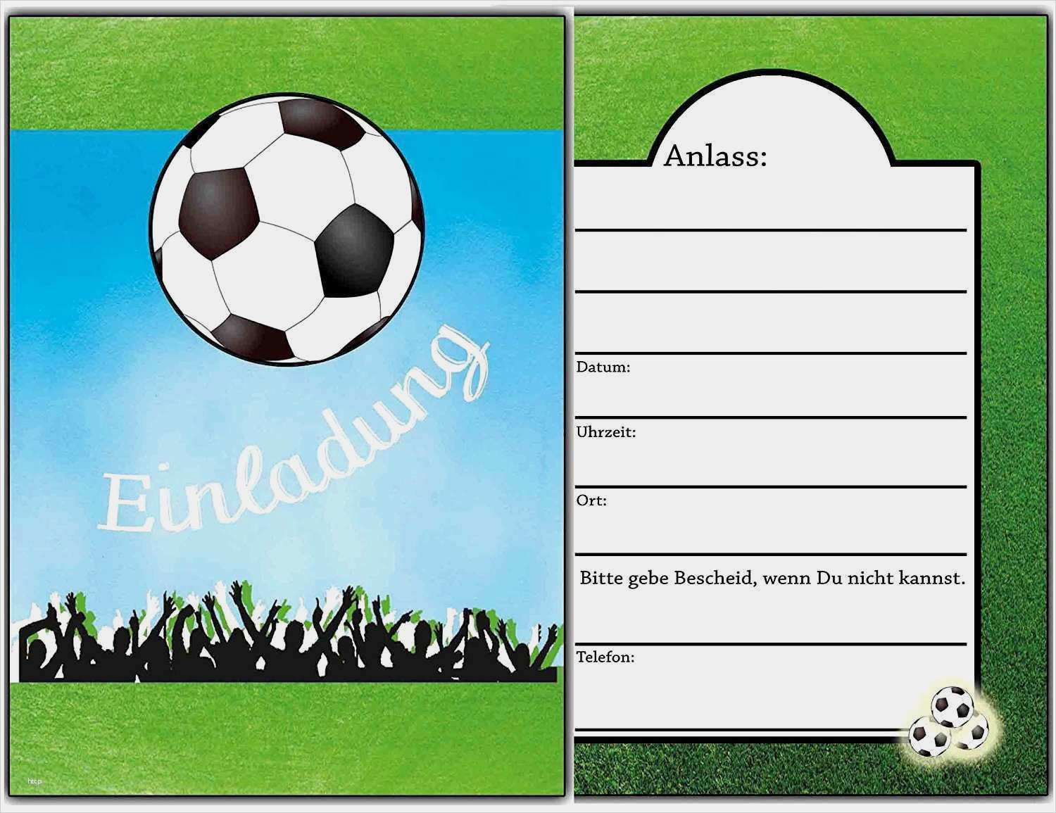 Geburtstagseinladung Fussball Vorlagen Inspiration Kindergeburtstag Einladung Fußball Schön Einladung