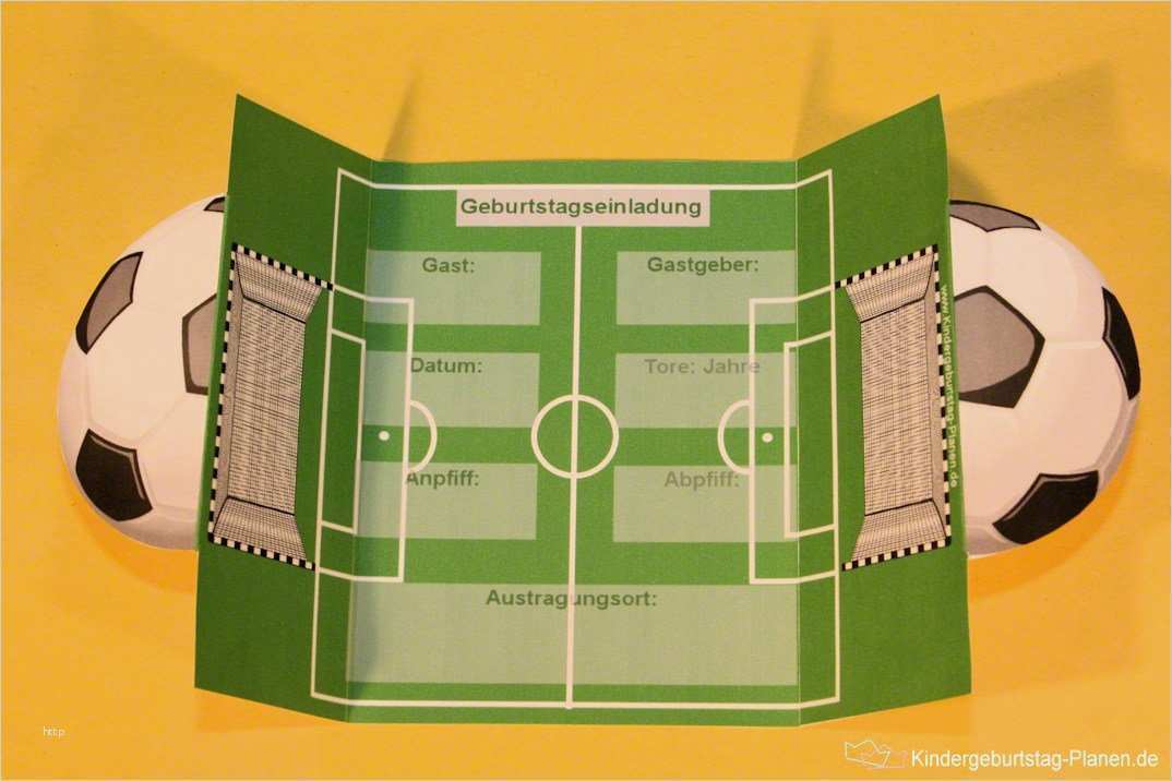 Geburtstagseinladung Pdf Vorlage Cool Fußball Geburtstag Einladung ⋆ Kindergeburtstag Planen