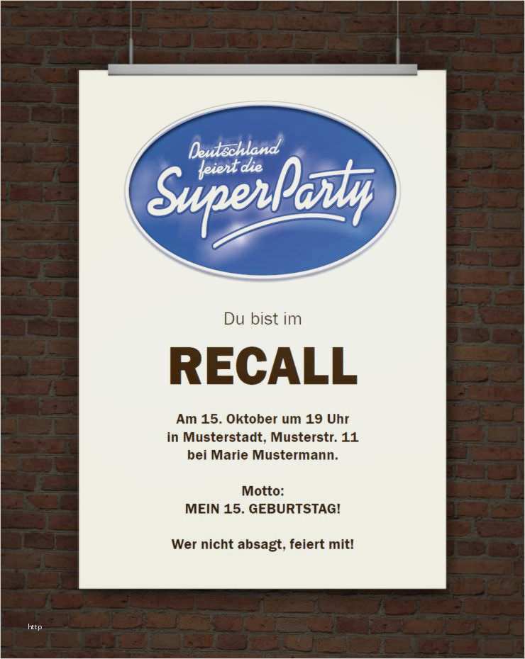 Geburtstagseinladung Pdf Vorlage Wunderbar Drucke Selbst Vorlage Einladung Zum Recall
