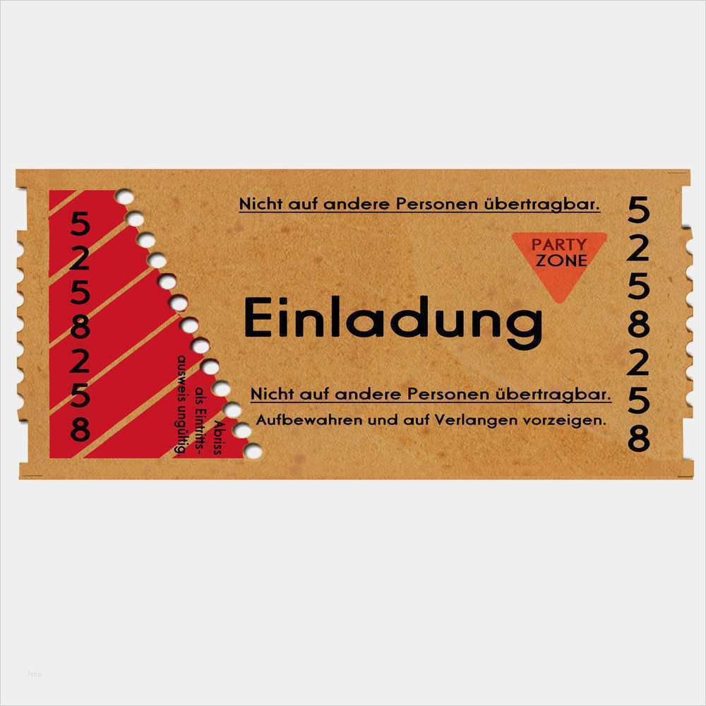 Geburtstagseinladung Ticket Vorlage Elegant Einladungskarten Geburtstag Eintrittskarte Ticket