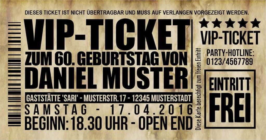 Geburtstagseinladung Ticket Vorlage Luxus Einladung 50 Geburtstag