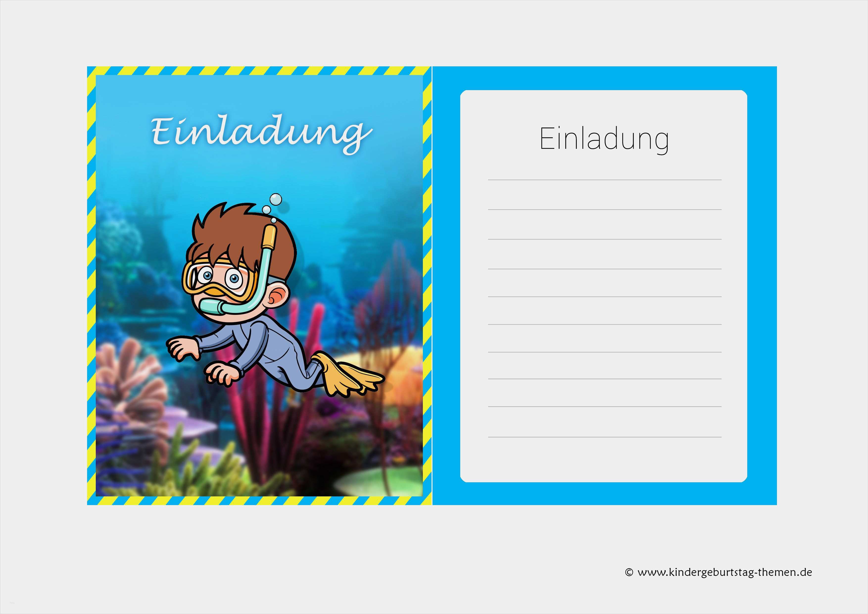 Geburtstagseinladung Vorlage Zum Ausdrucken Kostenlos Genial Vordruck Einladung Kindergeburtstag Schwimmbad