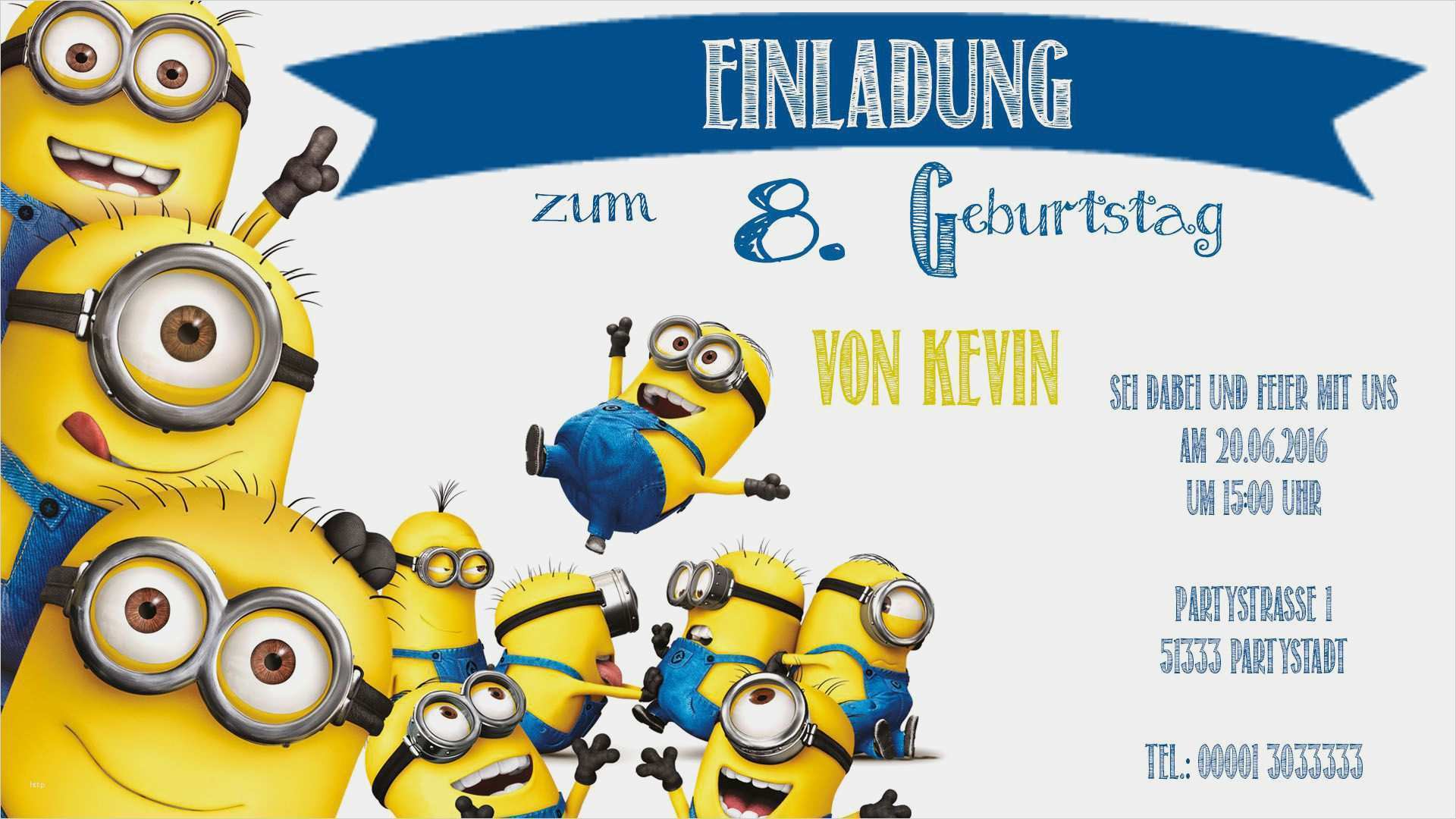 Geburtstagseinladung Vorlage Zum Ausdrucken Kostenlos Neu Minions Geburtstagseinladung Zum Ausdrucken