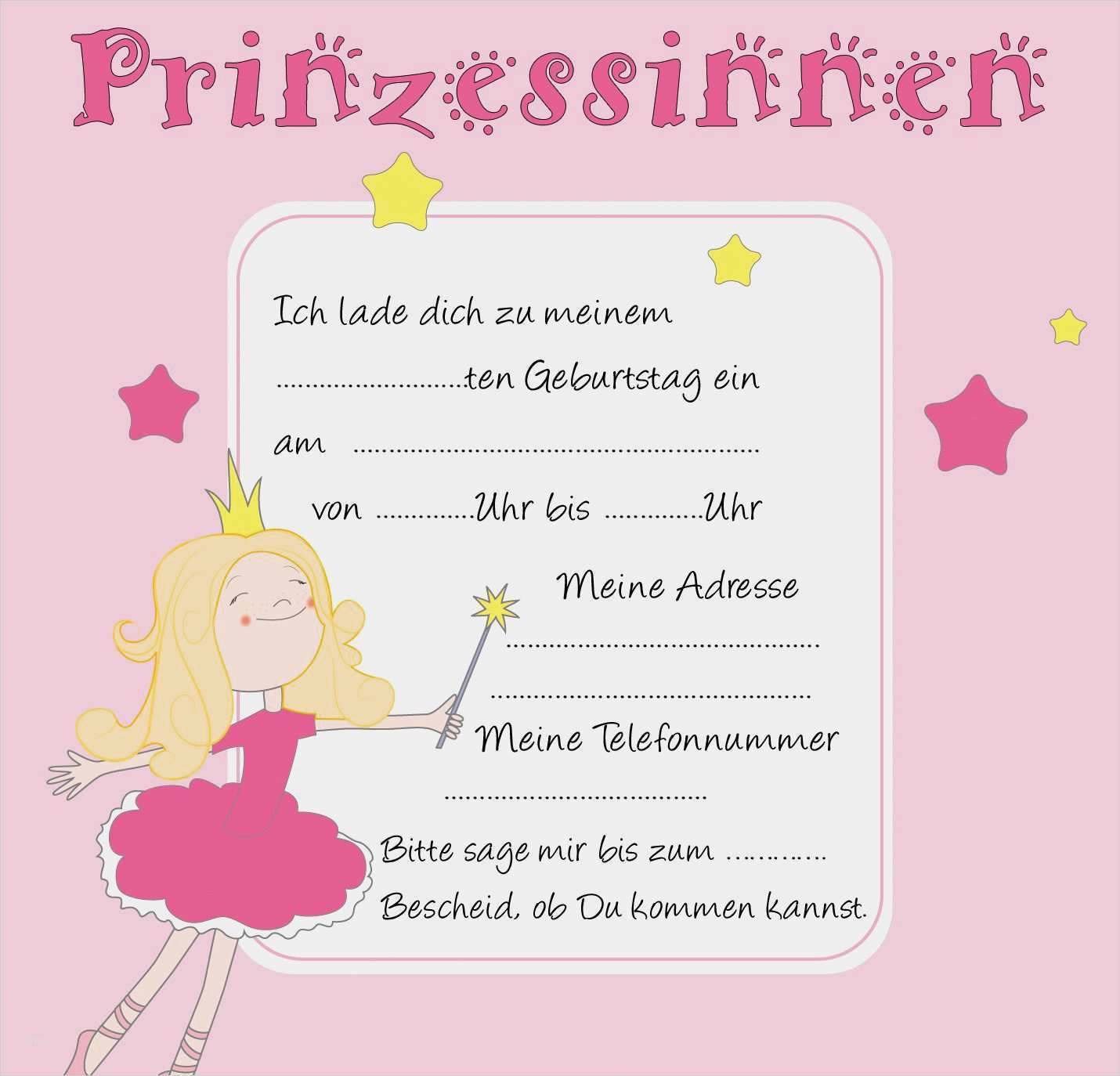 Geburtstagseinladung Vorlagen Kostenlos Ausdrucken Wunderbar Einladung Kindergeburtstag Vorlage Word