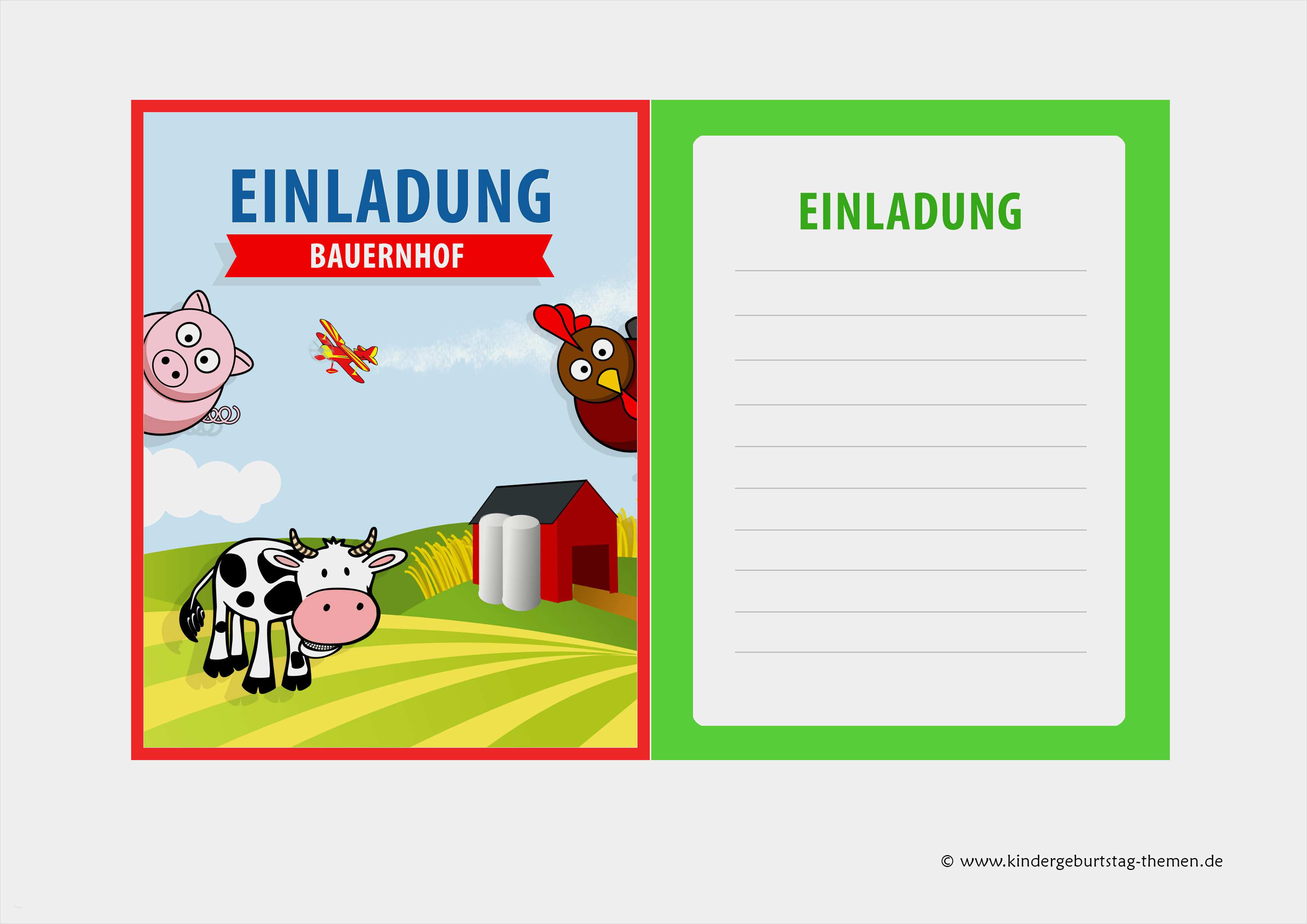 Geburtstagseinladung Vorlagen Kostenlos Zum Ausdrucken Erstaunlich Einladung Kindergeburtstag Bauernhof – Kostenlose