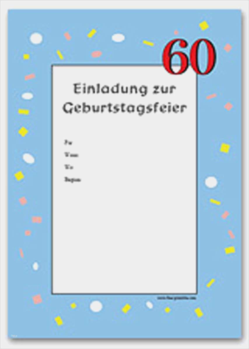 Geburtstagseinladungen 70 Vorlagen Kostenlos Einzigartig 60 Geburtstag Einladung