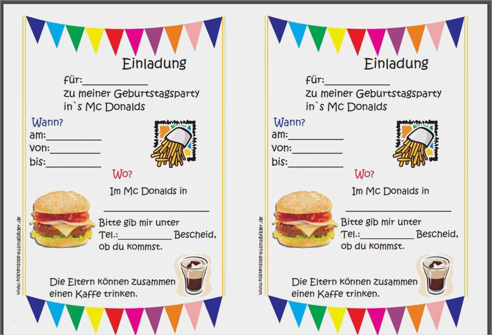 Geburtstagseinladungen Vorlagen Zum Ausdrucken Genial Geburtstagseinladungen Kostenlos Ausdrucken