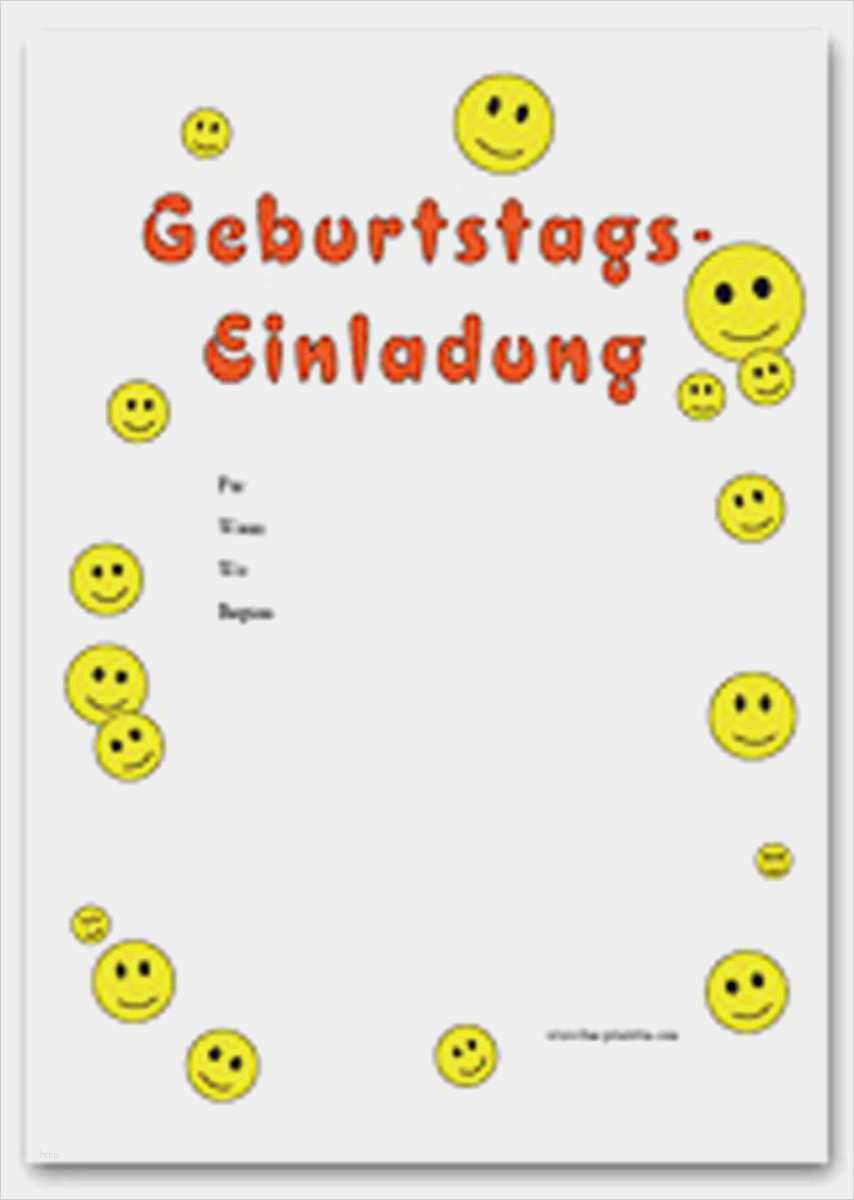 Geburtstagseinladungen Vorlagen Zum Ausdrucken Großartig Vorlage Einladung Geburtstag