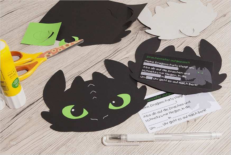 Geburtstagseinladungskarten Selber Basteln Vorlagen Cool Einladungskarten Für Den Drachenzähmen Geburtstag Basteln