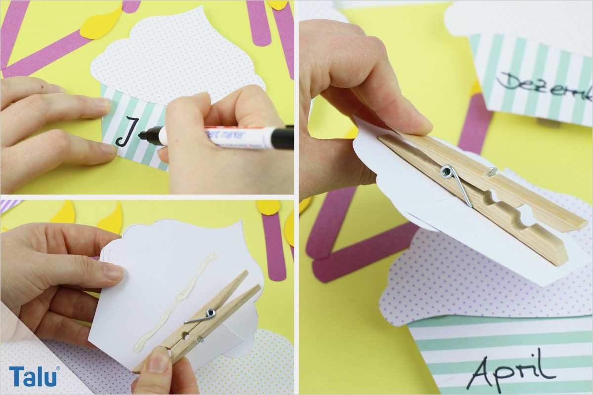 Geburtstagskalender Basteln Vorlagen Gut Geburtstagskalender Basteln Anleitung Und Ideen Talu